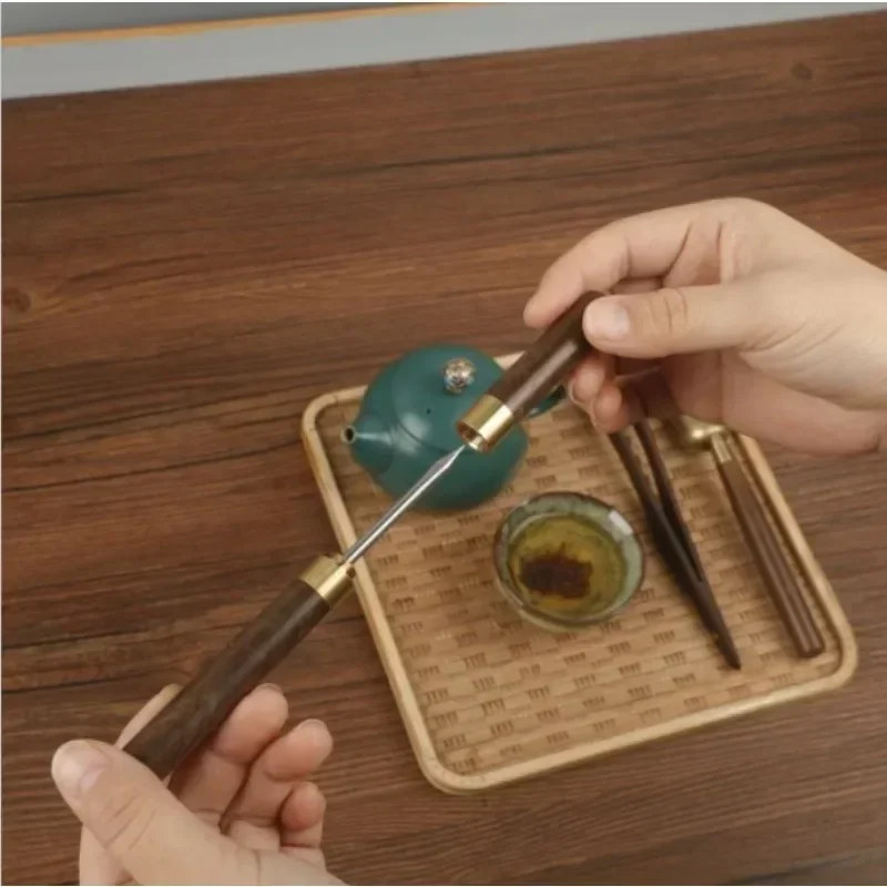 Kitchen Accessories 2 Pcs Puer Tea Knife Set Tools Needle Tea Cone Puerh Tea Cake Sandalwood Folding Knife