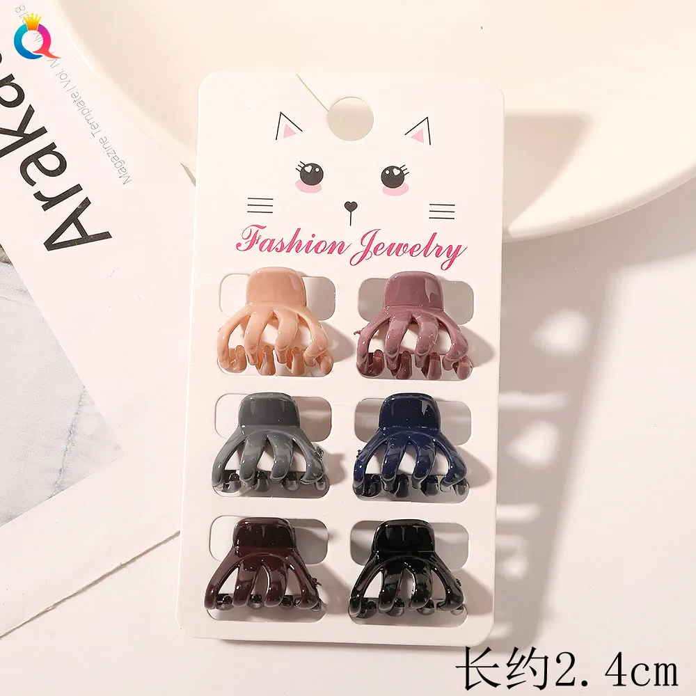 

72pcs 1 inch Small Hair Clips Plastic Hairs Claws Barrette Hairpin Clamps Pack of 6