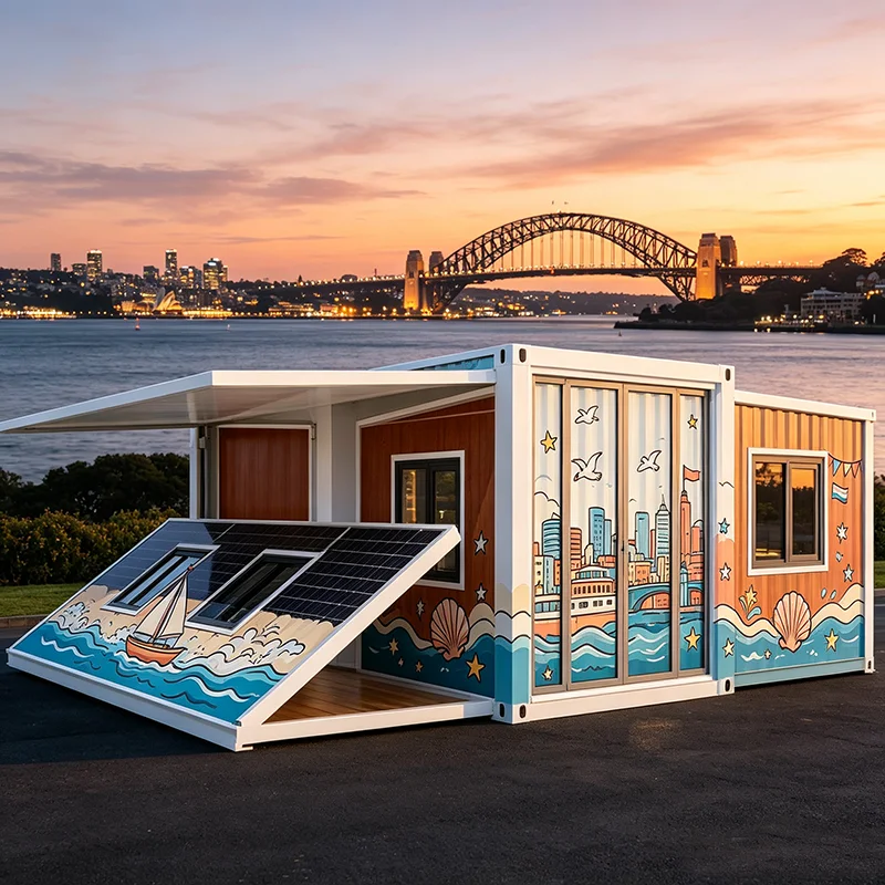 Sustainable Living Home - Expandable Foldable Container Cabin Prefab Off