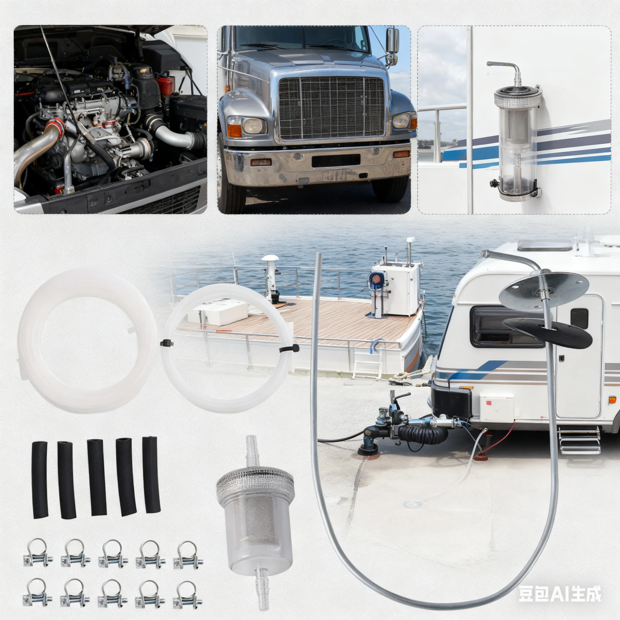 

Fuel Tank Oil Extractor Set, Diesel Parking Heater Fuel Extractor, Oil Pipe Connector, Truck, Ship, RV, Home Universal ﻿ ﻿