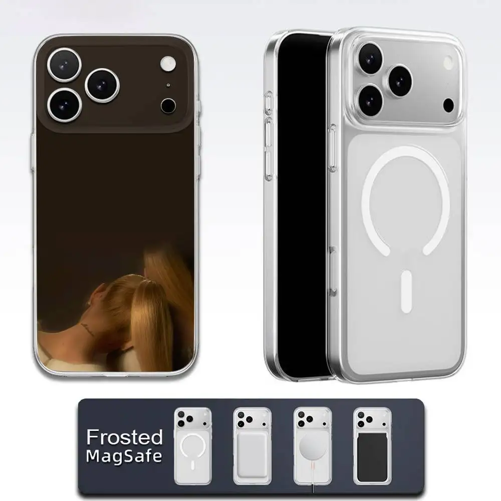 A-Ariana g-grande coque de téléphone soleil éternel pour iPhone 17,16,15,14,13,12,11,Pro,Max,Plus,E,Air,Mini Magsafe Transparent