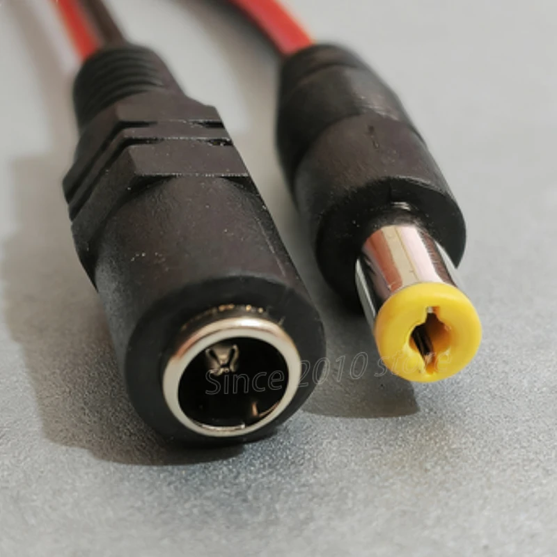 1PCS DC5.2 * 2.1MM Male And Female Plug To Banana Plug 4mm Standard/gold-plated Version To Crocodile Clip Power Test Cable 27CM