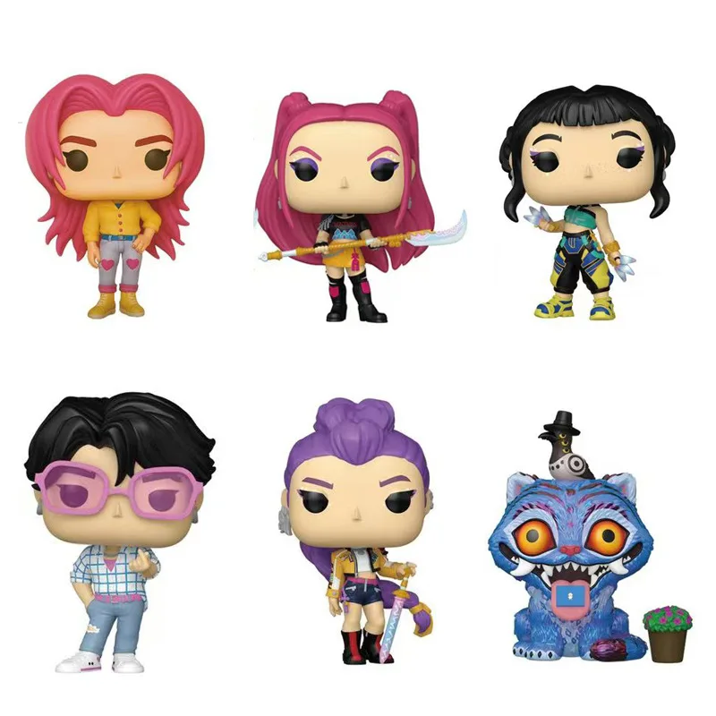 

6in1 Kpop Doll Toy Anime Action Doll Devil Hunter Character Rumi Zoey Mira Derpys Sussy Collected Statues Decorative ornaments