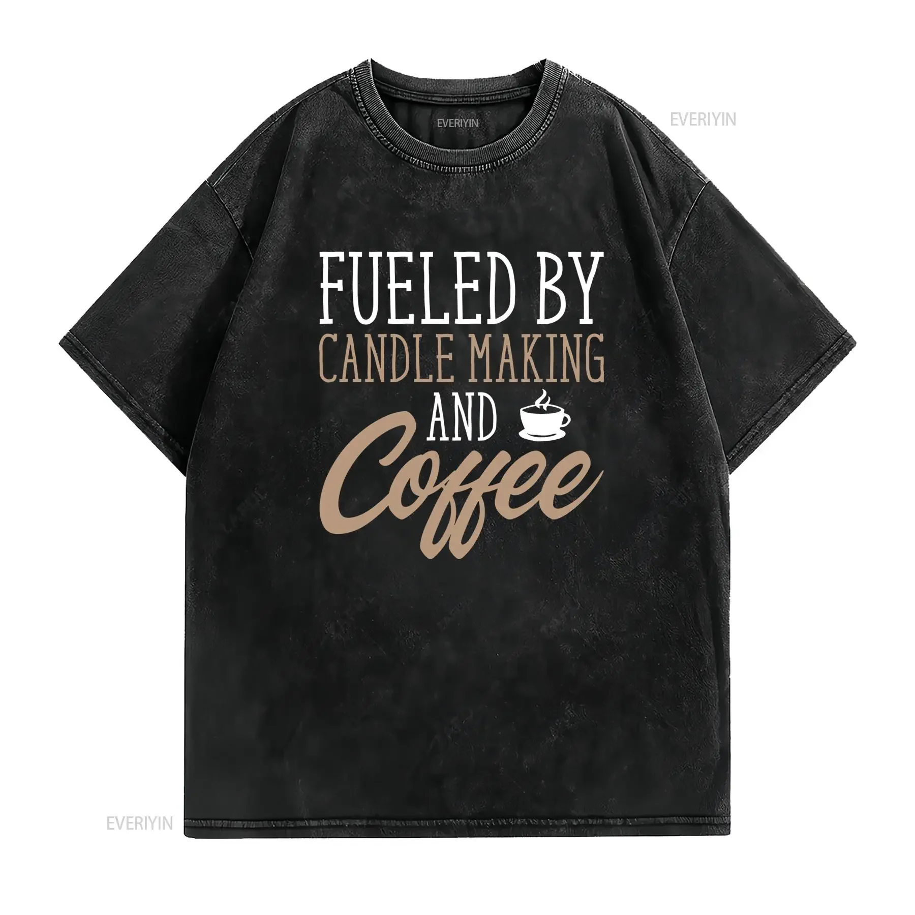 Funny Candle Maker Coffee Lover Slogan Print Casual T Shirt vintage Washed homme designer clothes Stylish Breathable Stretched