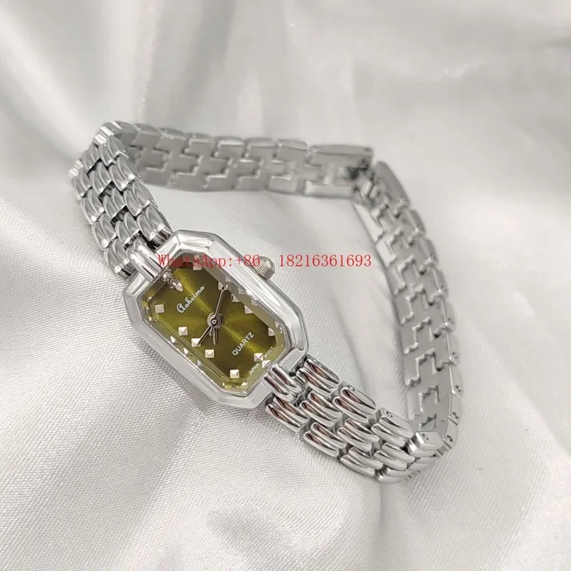 2026NEW Limited Offer Domestic Old Brand Original Niche Light Luxury Crystal Sugar Cube Movement Retro Waterproof Bracelet Wat