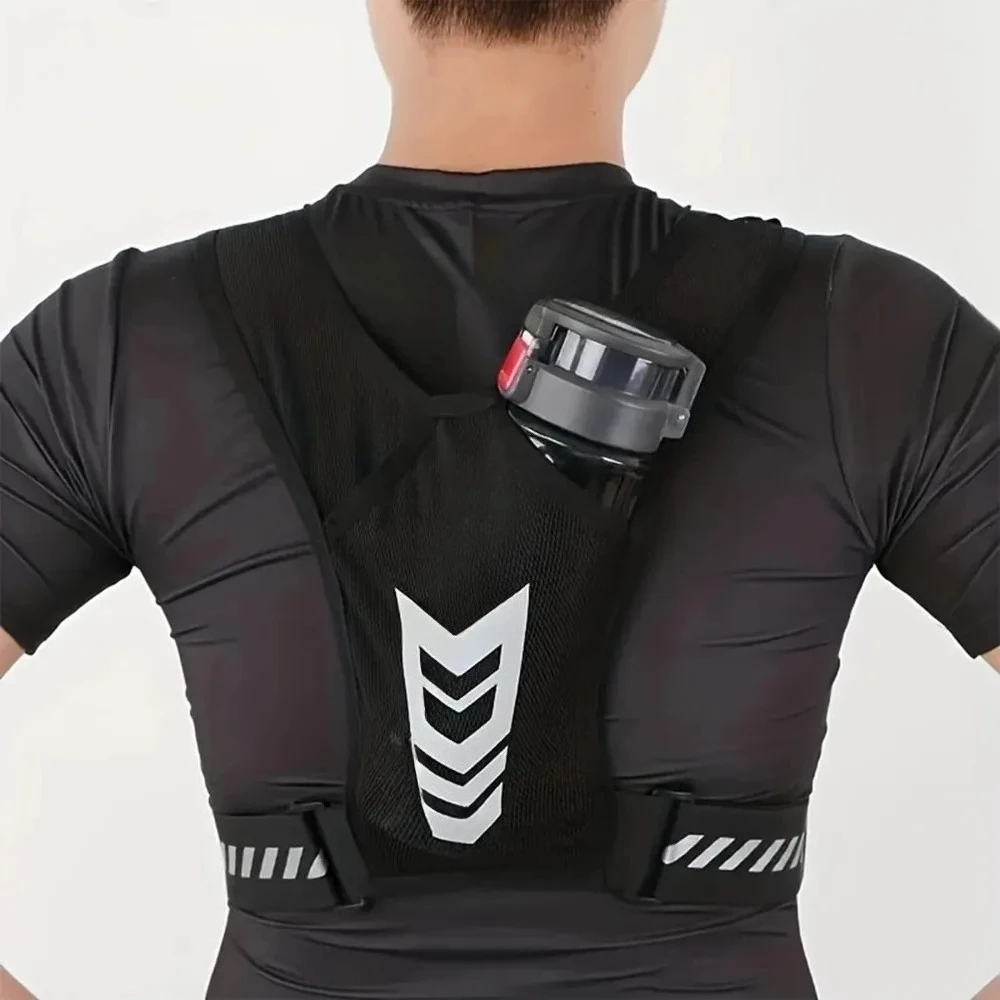 2026 Ultraleichte Laufweste mit Handytasche und Wasserflaschenhalter, atmungsaktiver Hydrationsrucksack für Outdoor-Radfahren, Wandern und Trailrunning – Detail 8