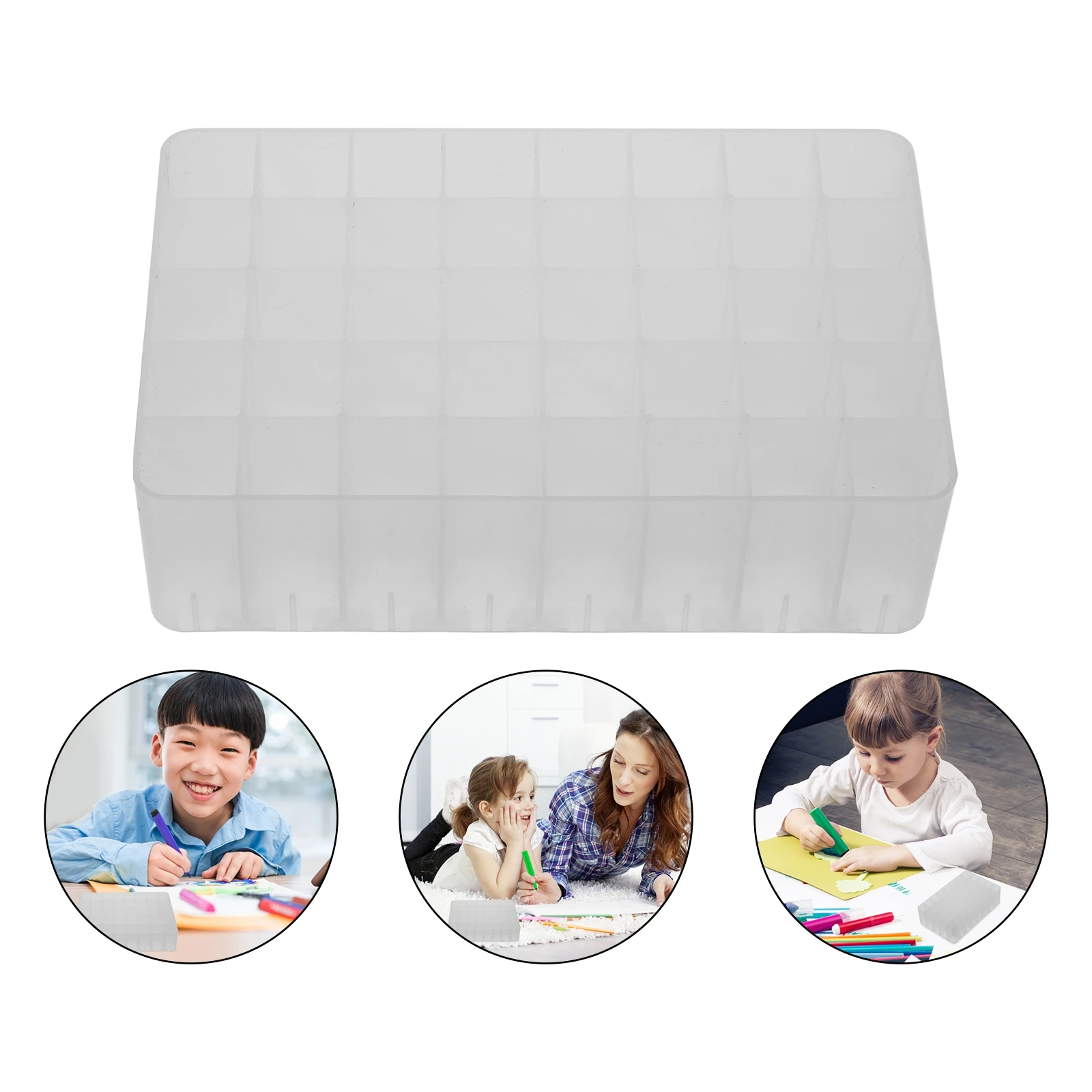 

4 Pcs Pen Holder Desk Organizer Stationery Storage Box Marker Penholder White for Office