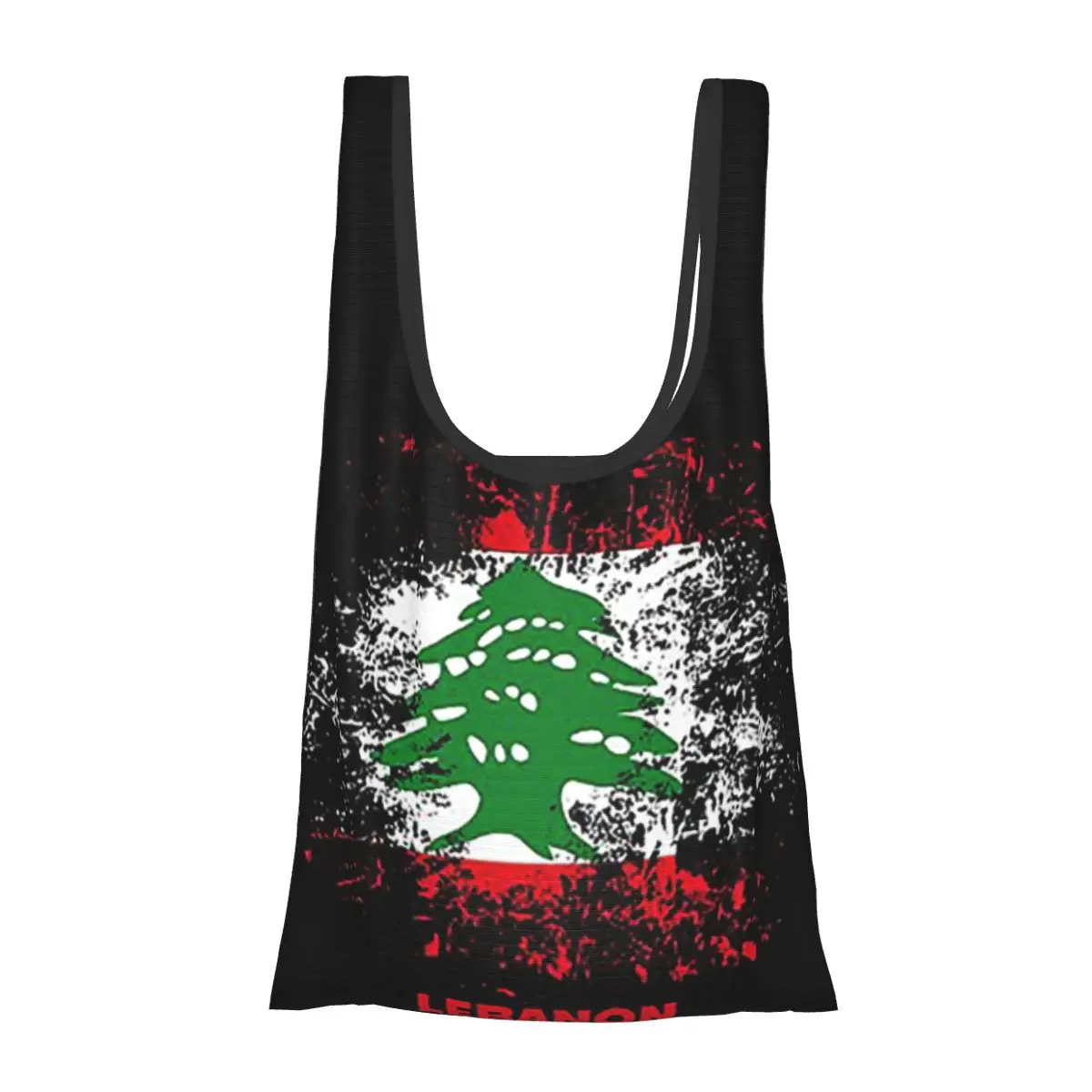 

Lebanon Watercolor Lebanon Flag Lebanese Outfit Portable Tote Shopping Bags Reusable Shopper Bag Groceries Handbag Shoulder Bag