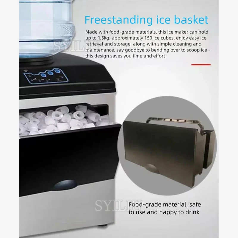 Countertop Bullet Ice Maker for Outdoor Home Use Household 15KG Ice Making Machine Customized Portable Electric Ice Maker