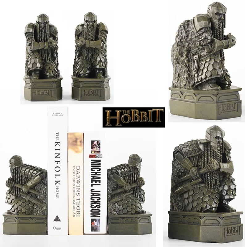 

[VIP] 2pcs/lot Lord Erebor Lonely Mountain door The Lonely Mountain Dwarves warrior figures statue model home decor bookshelves
