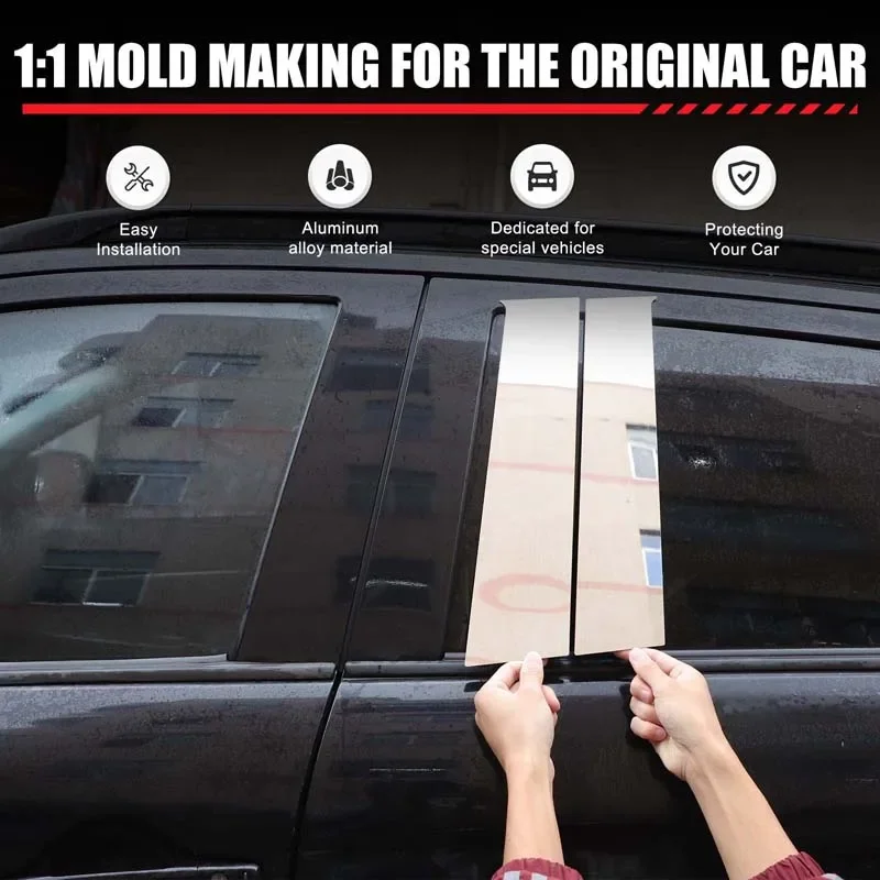 

For Mitsubishi ASX 2011-2018 Stainless Steel Silver Car Door Window Center B Pillar Post Trim Cover Sticker Car Accessories