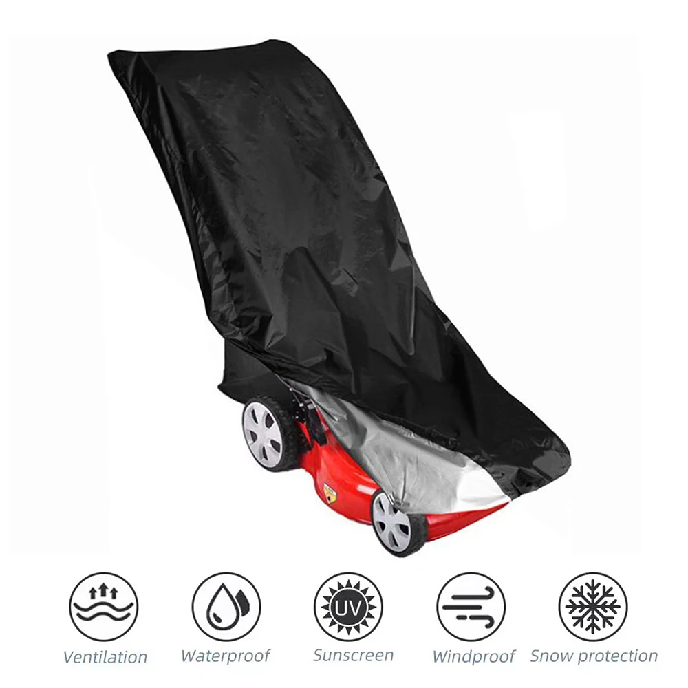 Push Lawn Mower Waterproof  Cover 210D Outdoor Push Mower Cover Universal All Weather Protection Rip Resistant Fade Resistant