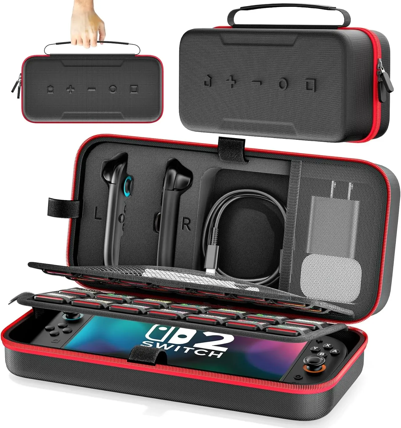

Carrying Case for Nintendo Switch 2 Large Storage Bag for Switch2 Hard Protective Shell Anti-Scratch Waterproof Accessories