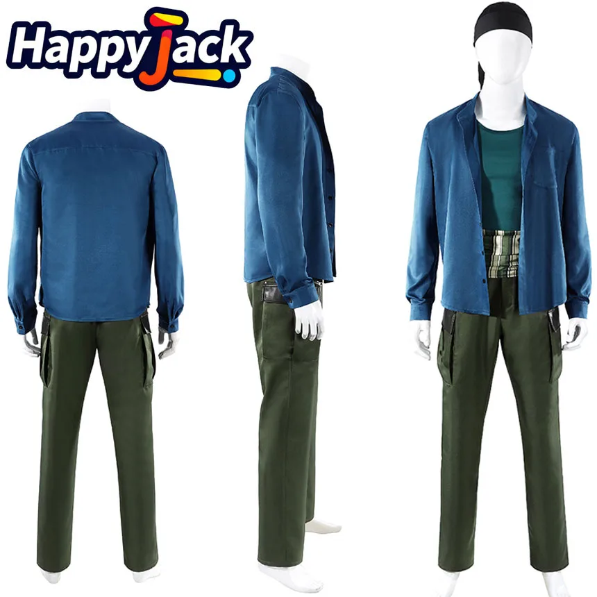 

Костюм для косплея Ророноа Зоро: пиратский наряд из фильма, мужской комплект (футболка, пальто, брюки, платок) для Хэллоуина, карнавала, вечеринки