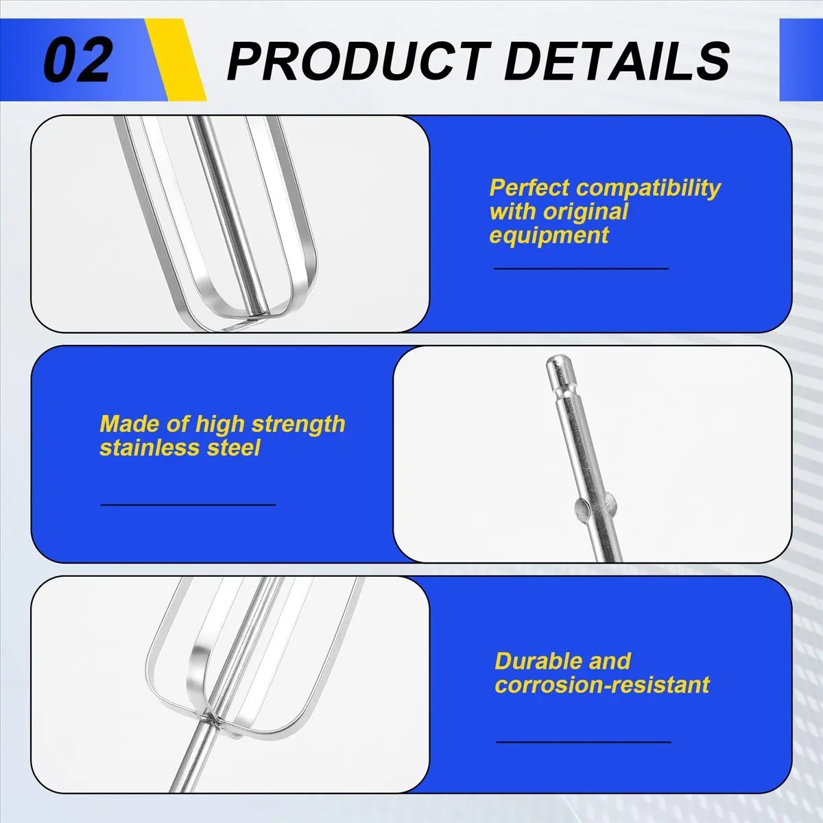 

F-DJDL-Hand Mixer Beaters for -Lton 62682RZ 62692 62695V 64699, Mixer Parts Replacement, Hand Mixer Electric Attachment