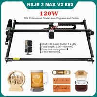 NEJE 3 Max V2 E80 120W Professional CNC Laser Cutter Engraver Metal Engraving Machine Wood Cutting DIY Tool With Offline Control