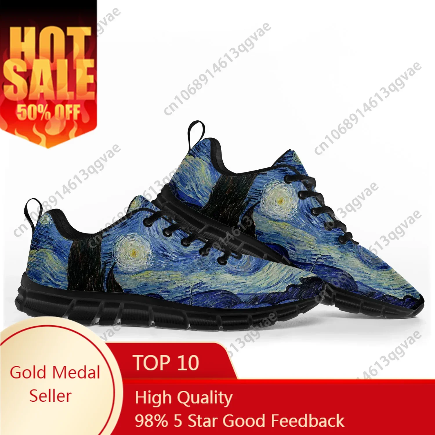 

Van Gogh Oil Paint Starry Night Sports Shoes Mens Womens Teenager Sneakers Custom Casual Couple Shoe