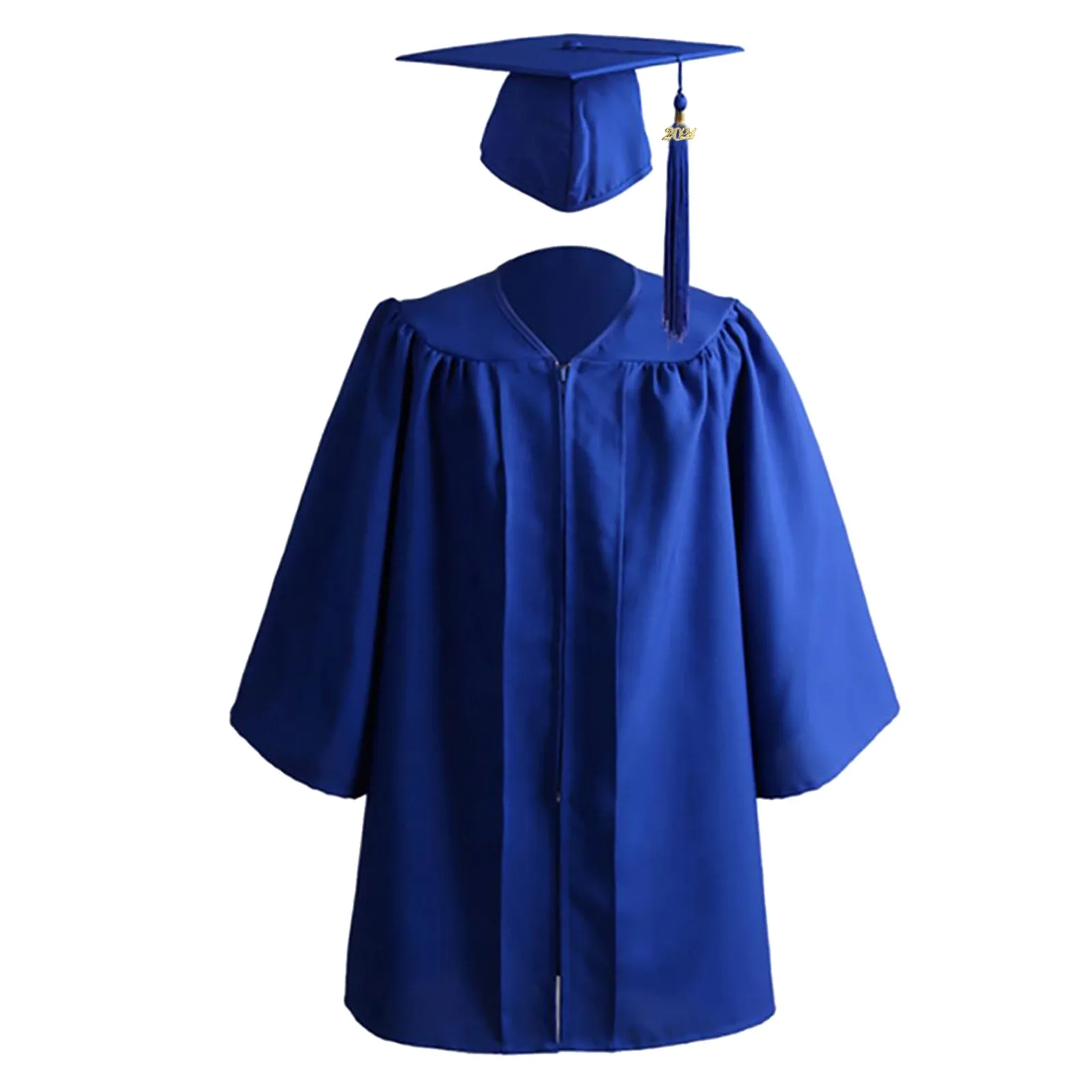 Costume de graduation de l'école primaire pour enfants, robe de jardin d'enfants, uniforme académique, robe de photographie pour garçon et fille, ensemble de chapeaux