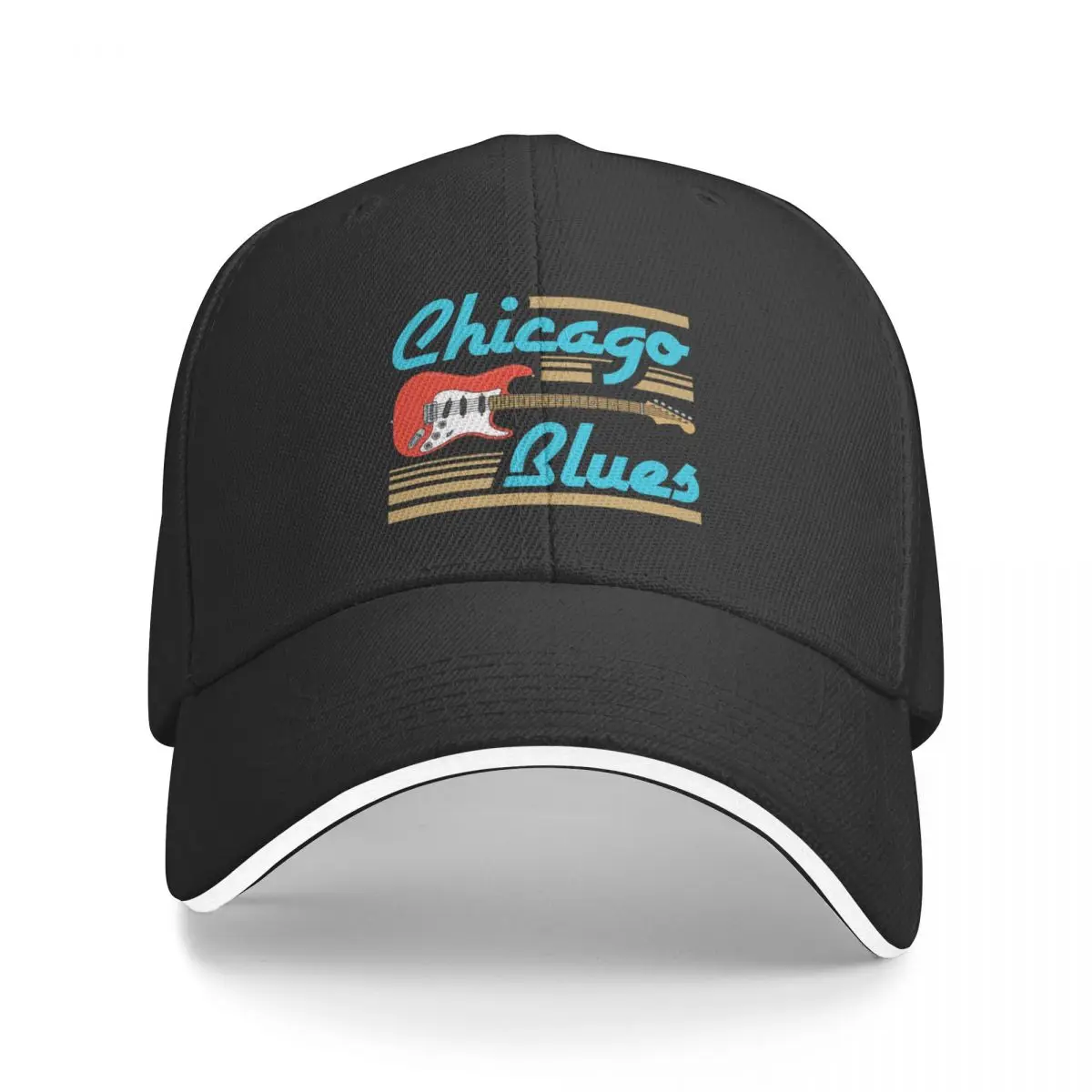 Chicago Blues Musician Guitar Baseball Cap Designer Hat party Hat hiking hat Luxury Brand Women's Beach Outlet Men's