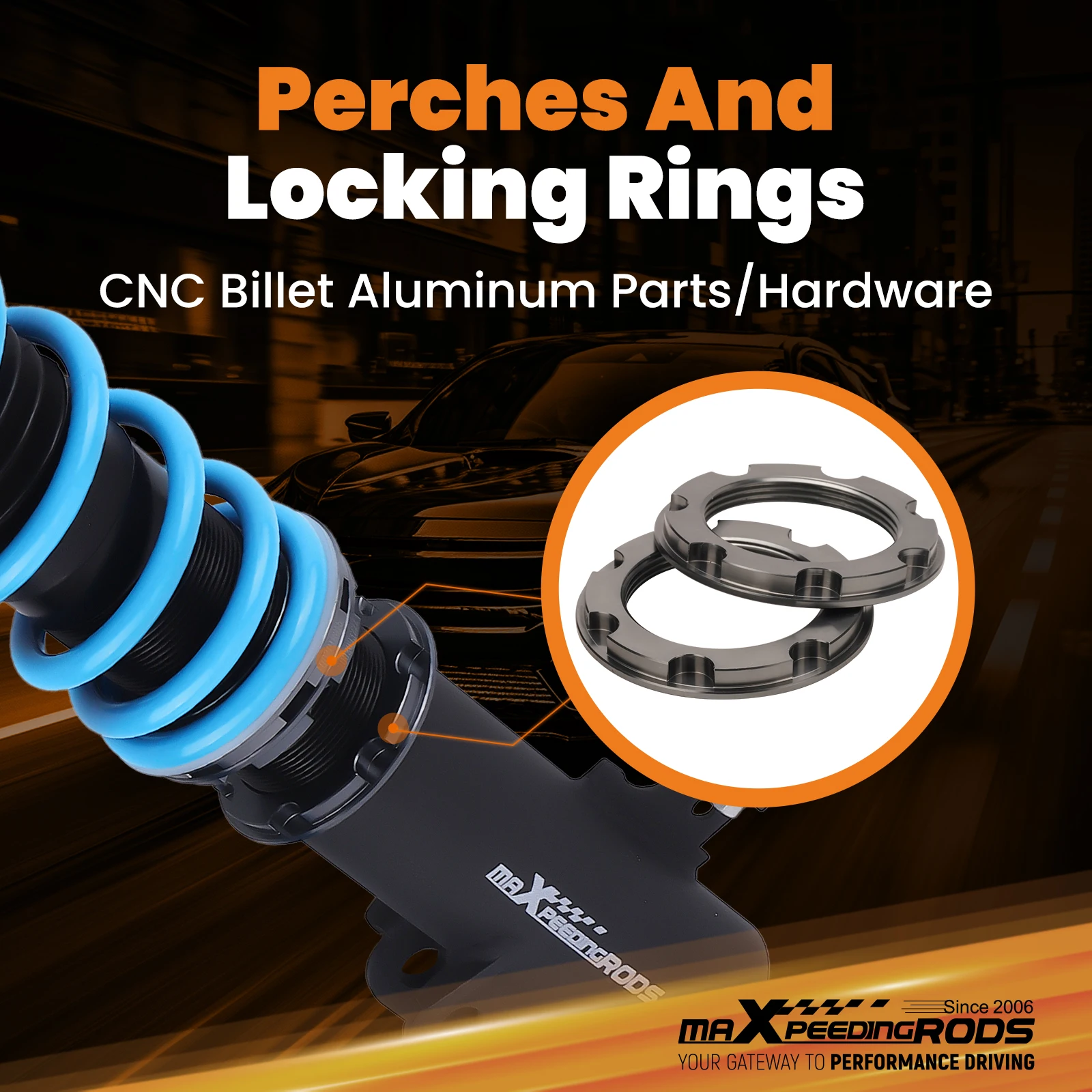 

Комплект койловеров MaXpeedingrods с 24-позиционной регулировкой демпфирования для Mitsubishi Mirage 14-23 хэтчбек