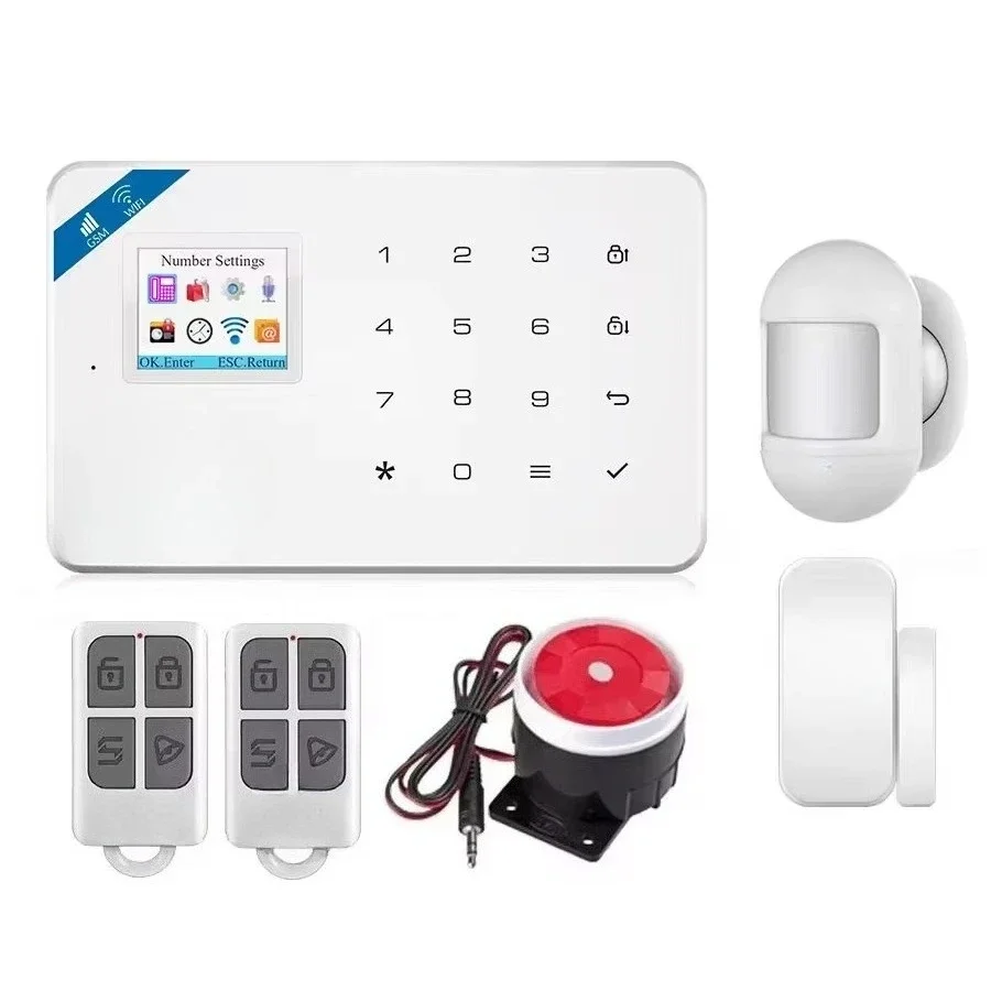 W184 4g system Wireless  Anti-theft PIR detector Door sensor WIFI  Home security