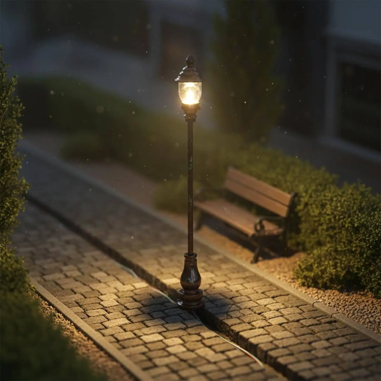 Dollhouse Miniature Lamp with LED Light 3V 12V Compatible Street Light for Diorama Railway Model Sand Table Scene