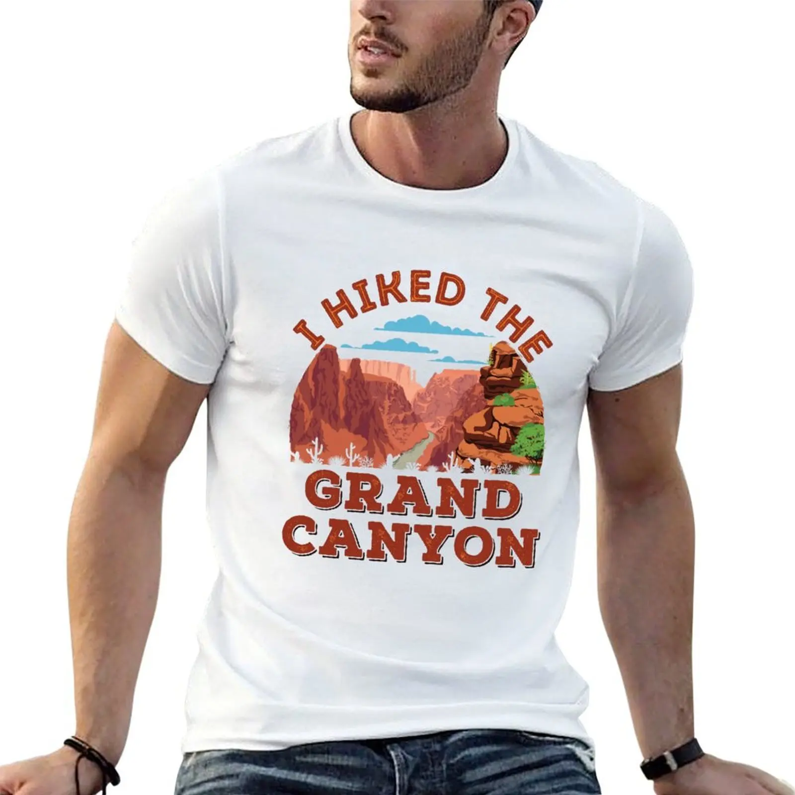 

I Hiked the Grand Canyon T-Shirt man t shirt luxury funny t shirts man men t shirt cotton 100% T-Shirt