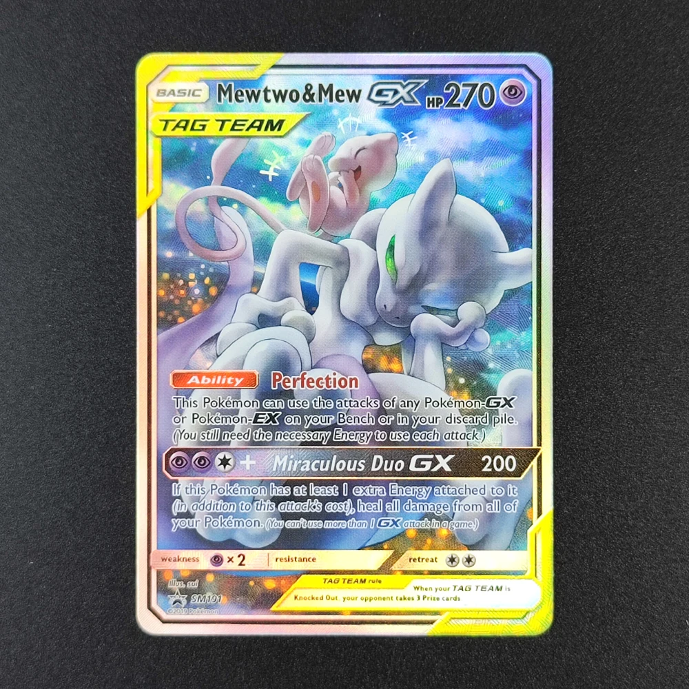12 Pz Inglese Pokemon Collezione Carte TAG TEAM Mewtwo Zekrom Gengar Snorlax Raichu Charizard GX Gioco Classico Anime Carte Giocattoli