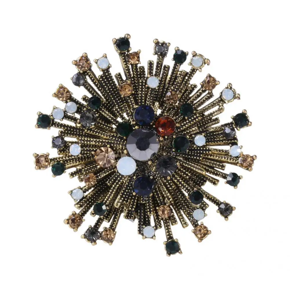 Women Brooch  Beautiful Electroplated Long Lasting Party Jewelry Brooch  Accessory Retro Brooch