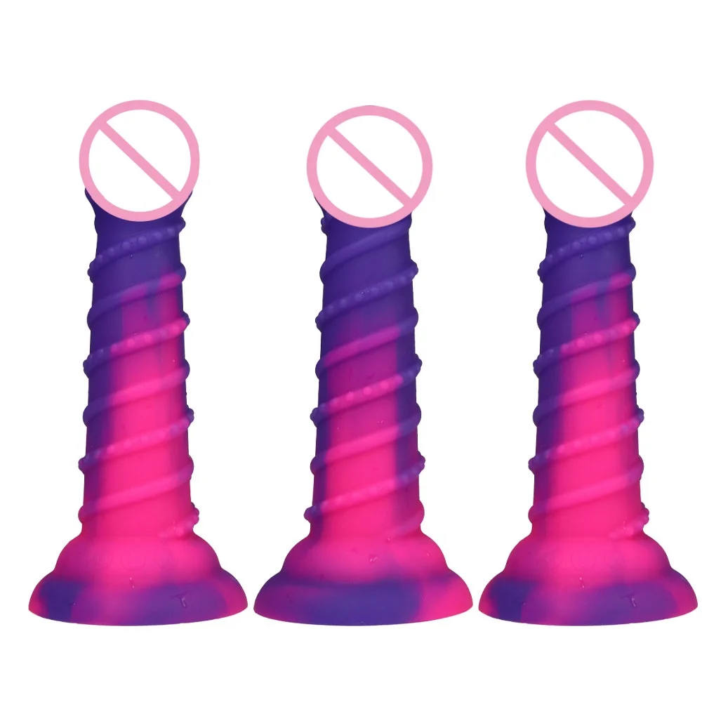 Spiral Silicone Dildos Pleasure Fantasy Anal Plug Prostate Massager Orgasm G-Spot Butt Masturbator Adult Sex Toys for Men Women