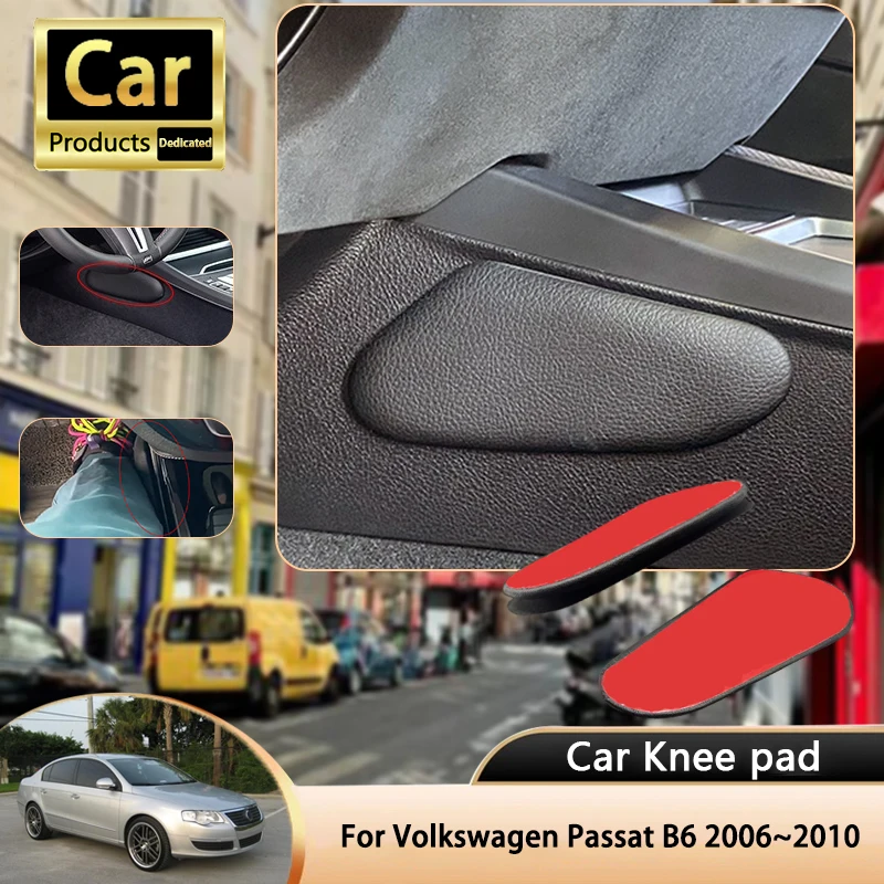 

Для Volkswagen VW Passat B6 3C 2006 ~ 2010 2007 2008 автомобильный наколенник для ног из искусственной кожи, центральные подушки для отдыха, подушка для поддержки бедра