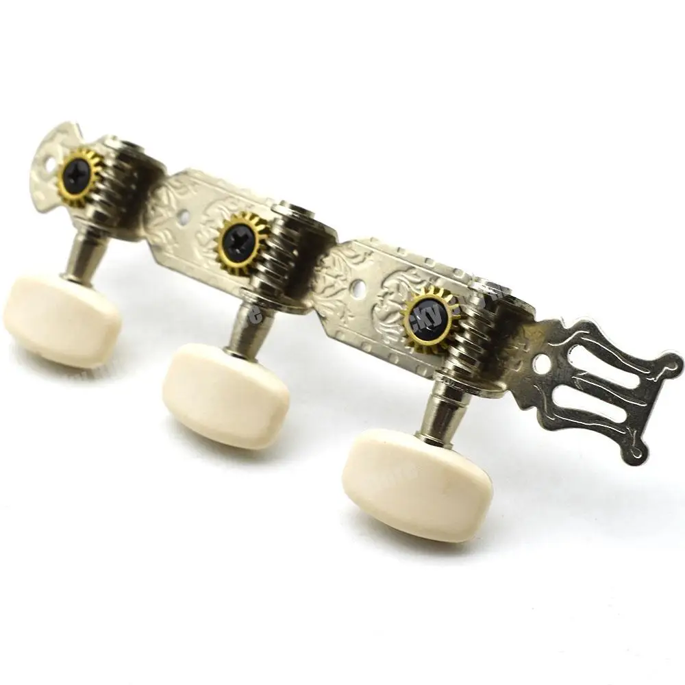 مجموعة من 3R3L الغيتار الكلاسيكي قفل سلسلة ضبط أوتاد مفاتيح المستقبلون آلة رؤساء الكروم #4