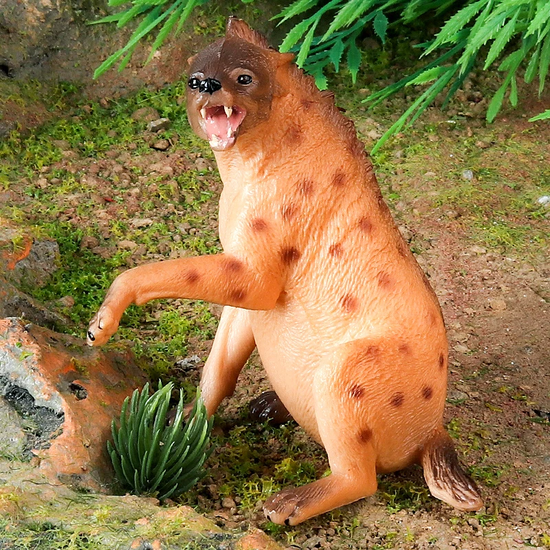 Oenux Klassische Wilde Afrikanische Tiere Simulation Tiger Hyaenidae Action Figur Figuren PVC Modell Bildung Schule Kind Spielzeug – Detail 13