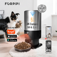 Furpipi 5L Smart Automatic Cat Feeders with 1080P HD Camera 5G WiFi Pet Feeder Tuya APP Control Automatic Cat Kibble Dispenser