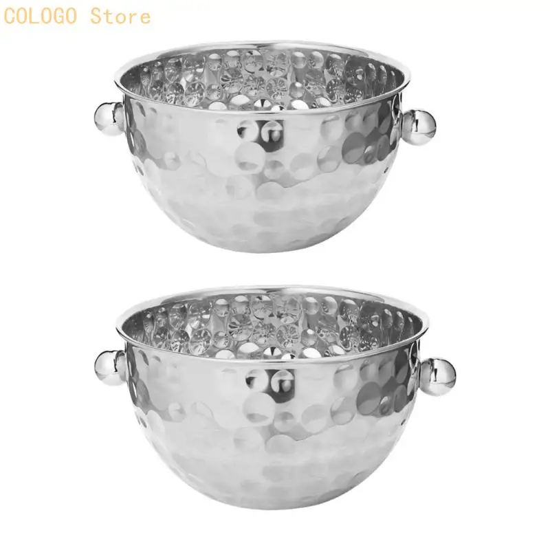 2Pieces Durable Nonrust Steel Ice Buckets For Outdoor Event D0LD
