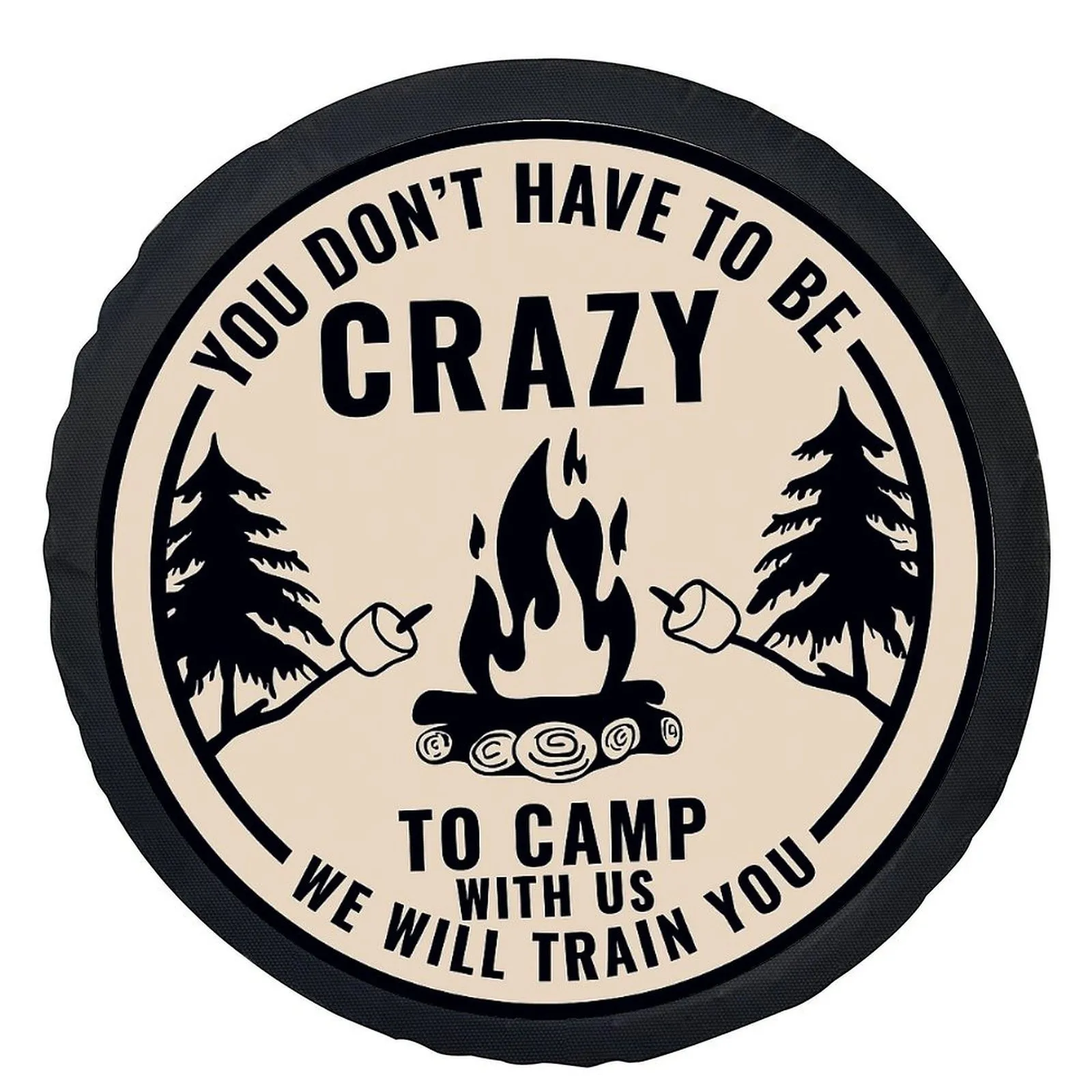 Camping Theme Spare Tire Cover Universal Wheel Protection for Most Car SUV Trailer Truck