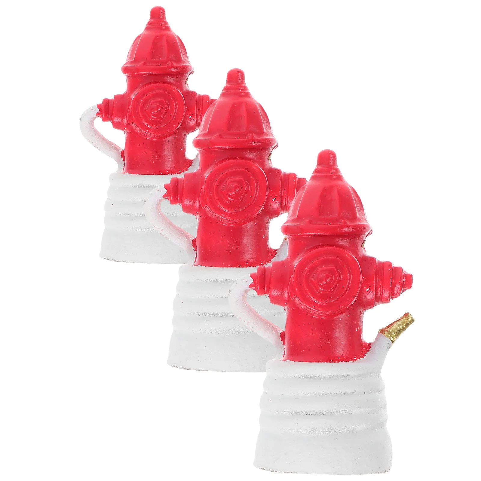 

Набор из 3 реалистичных миниатюрных скульптур пожарных гидрантов из смолы для микроландшафта, бонсай, для дома и сада