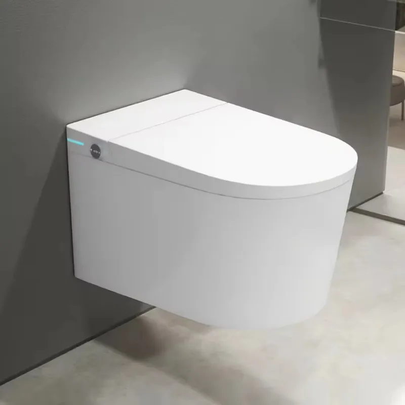 

High-End Square Bowl Smart Toilet Wall-Mounted Installation Water Tank Automatic Flush Remote Control Advanced Functions
