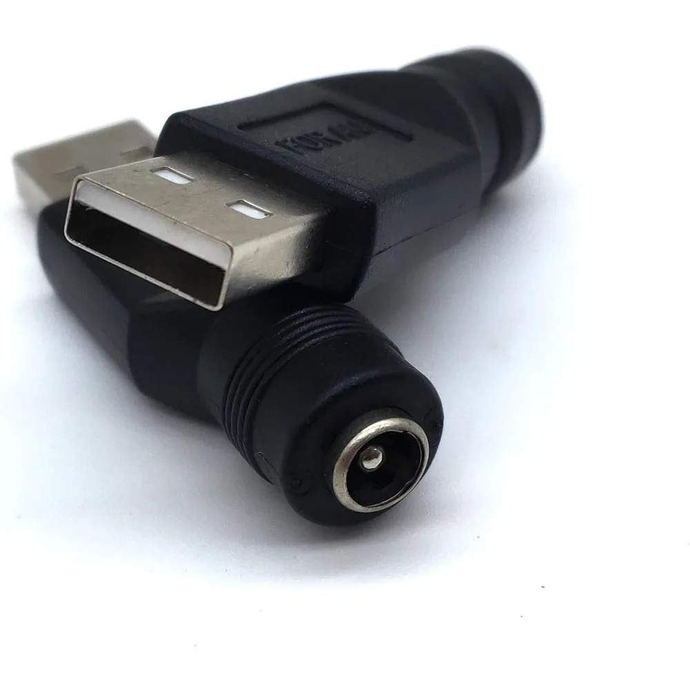

2 Piece USB 2.0 Male to DC 5.5mm X 2.1mm Female Power Adapter 5V Connector for USB Devices And Laptop PCs