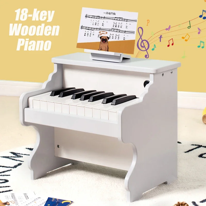 High Quality Kids Toy Music Instruments Set 18 Keys Mini Piano Toy Children With Music Score