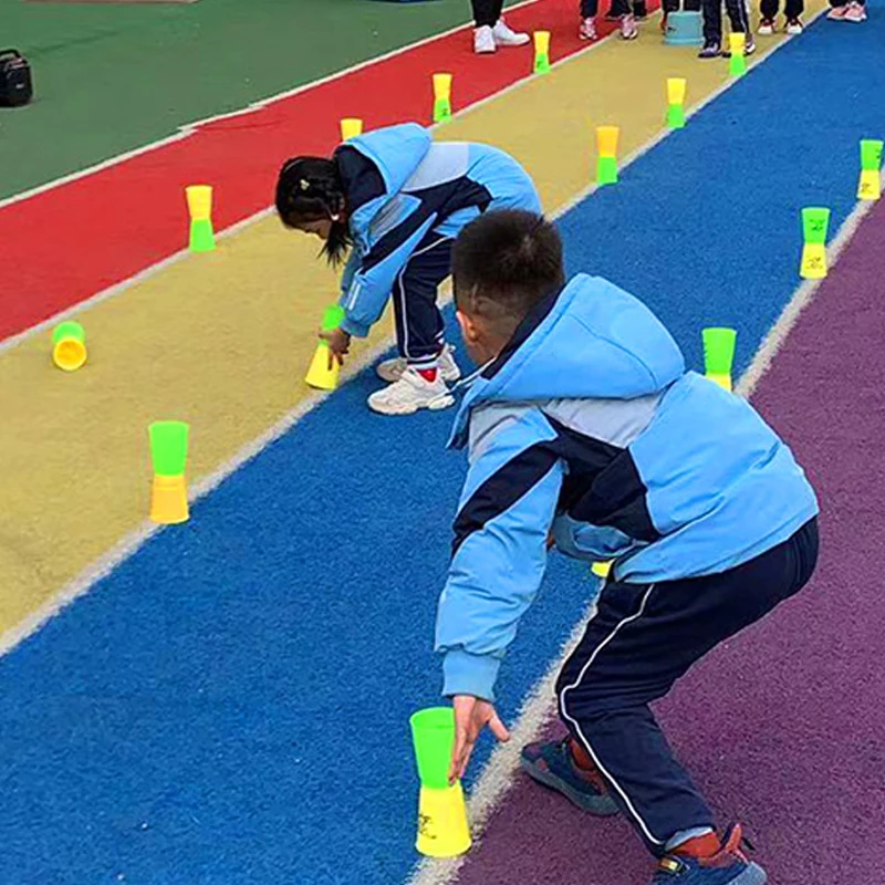 Rotulador de entrenamiento de conos de carretera, rodillo de fútbol, entrenamiento de agilidad, Torre suave, patinaje de obstáculos, pila de patín, 10 unids/set