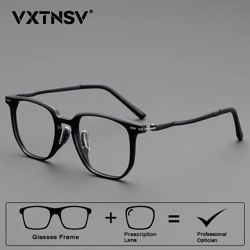 

VXTNSV Anti Blue Light Prescription Glasses Photochromic Reading Glasses Men's Glasses Frame TR90 Business Casual Eyewear