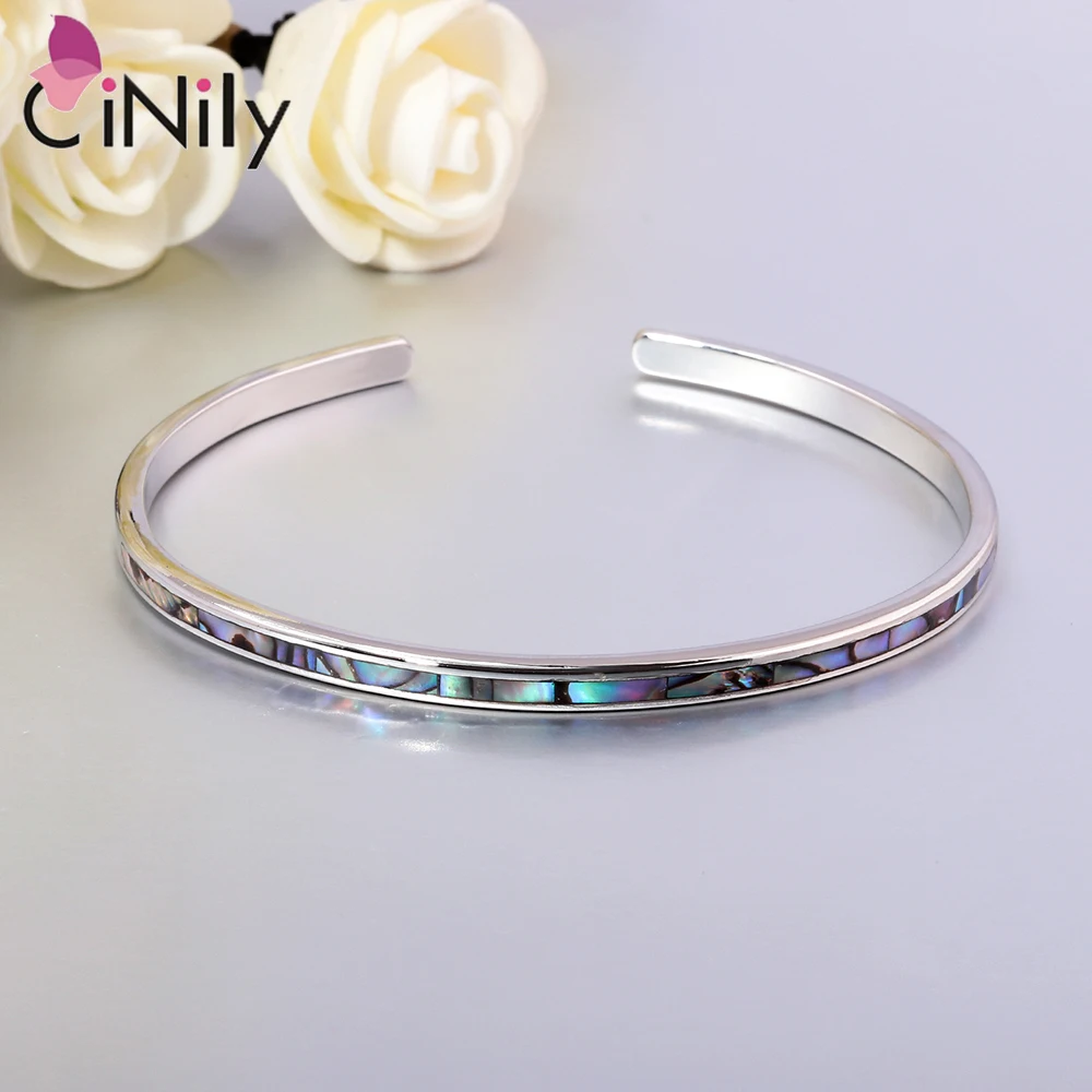 CiNily multicolour Fire Opal Stone Open Bangles Silver Plated Adjustable Luxury Bracelets Fashion Jewelrys Best Gifts For Women