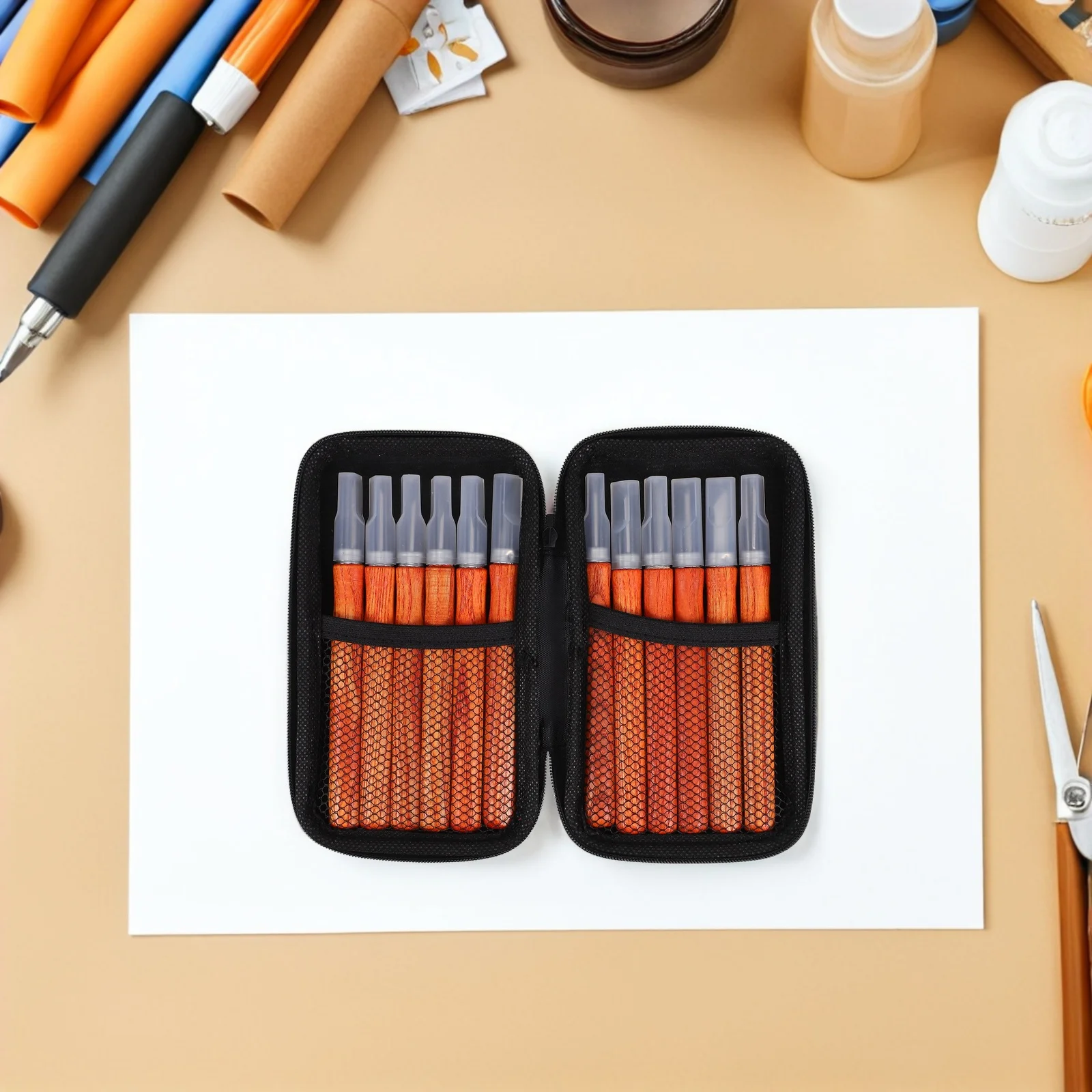 1 مجموعة 1 مجموعة أدوات نحت الخشب: المهنية نحت طقم السكاكين للخشب الطين النحت تبييض الأزاميل عدة Diy بها بنفسك الفن الحرفية #6