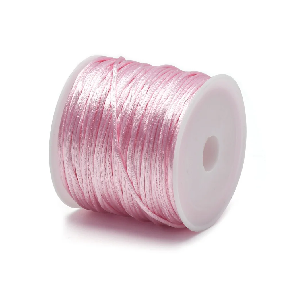 1,5 mm ambachten satijnen rattail koord string van nylon voor Chinese knoop, macramé, trim, sieraden maken 24 yards
