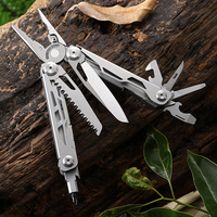 Small Multi Purpose Utility Knife Compact All In One Tools Multitool With Pocket Clip EDC Outdoor Hiking Camping Survival Pliers