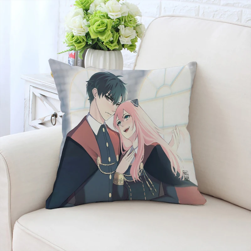 

Anime pillowcase Spy x Familys double-sided printed sofa cushion cover chair waist cushion headboard cushion cover 45x45cm