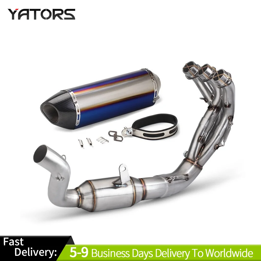 

For Yamaha XSR900 MT-09 2021-2024 Exhaust Header Pipe Muffler Tips Whole System Exhaust Systems Exhausts Pipes