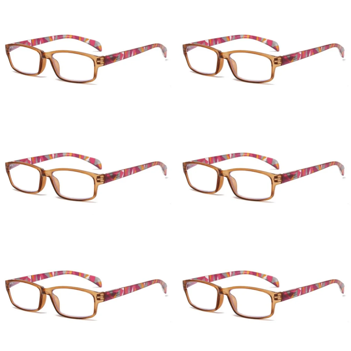 6 個正方形抗青色光遮断老眼鏡男性女性リーダー眼鏡アンチグレアコンピュータ眼鏡