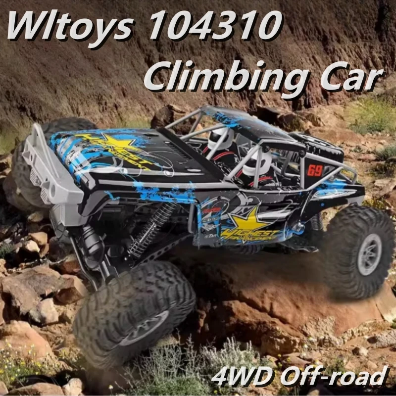 WLtoys 104310 1/10 RC Offroad 4x4 Crawler Boys Toys  High Chassis Dual Solid Axle Driver Figure Ultimate Rock Climbing Fun